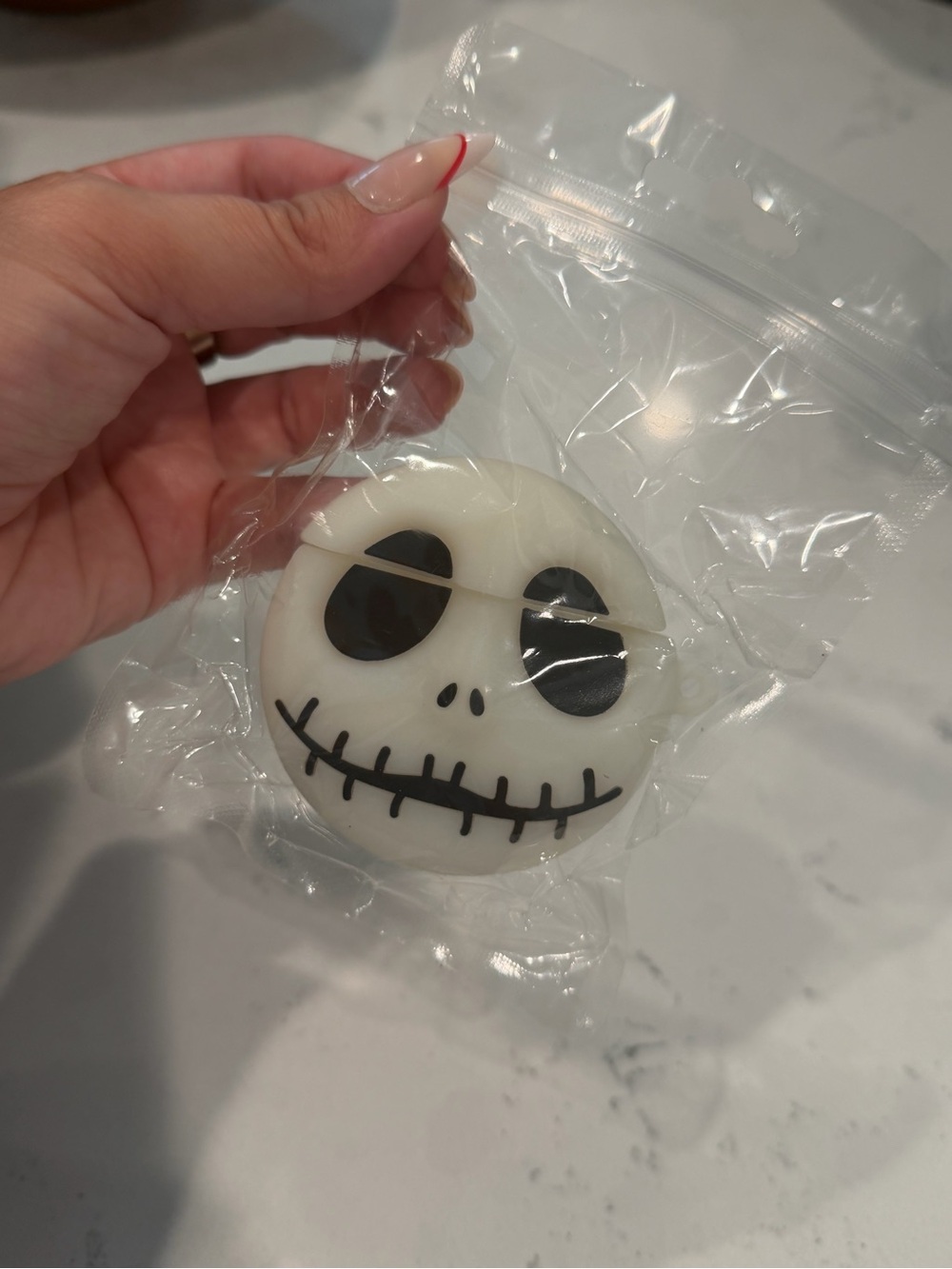 Disney White & Black Jack Skellington Earbud Case